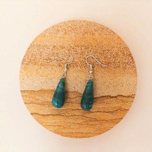 Blue Onyx Water Drop Earring